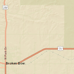 Broken Bow Street Map