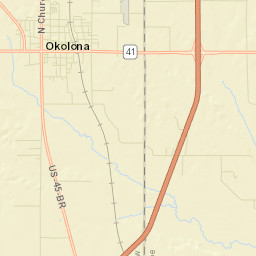 Okolona Street Map