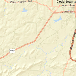 Cedartown Street Map