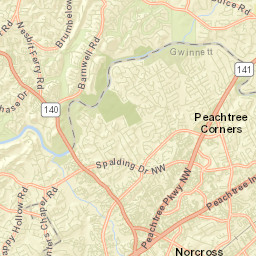 Peachtree Corners Street Map