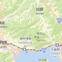 Yanai Shi Street Map