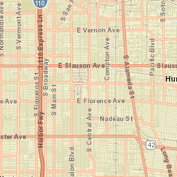 Vernon California Street Map