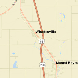 Mound Bayou Street Map