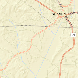Winfield Alabama Street Map