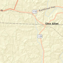 Glen Allen Alabama Street Map