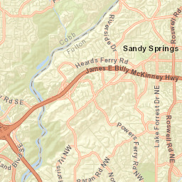 Sandy Springs Street Map