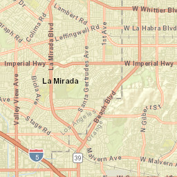 La Mirada California Street Map