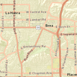 Placentia California Street Map