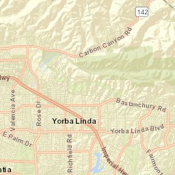 Yorba Linda California Street Map