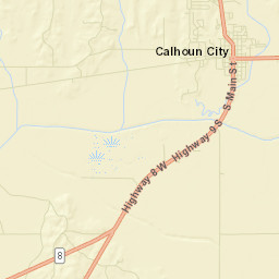 Calhoun City Street Map