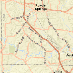 Powder Springs Street Map