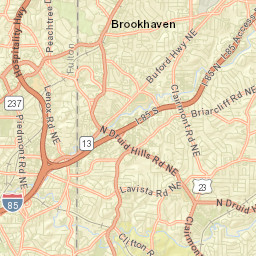 North Atlanta Street Map