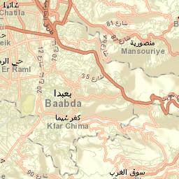 Baabda Street Map