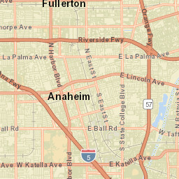 Nutwood California Street Map