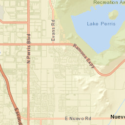 Rancho las Perris California Street Map