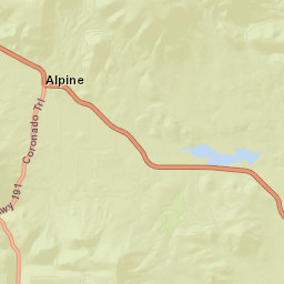 Alpine Arizona Street Map