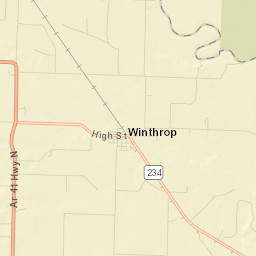 Winthrop Arkansas Street Map
