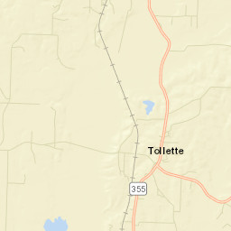Tollette Arkansas Street Map
