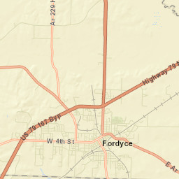 1100-1198 West 4th Street, Fordyce, AR Street Map