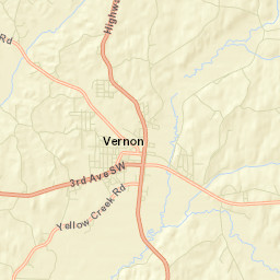 Vernon Alabama Street Map