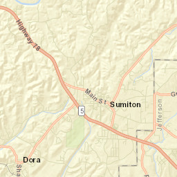 Rocky Hollow Alabama Street Map