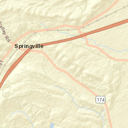 Springville Alabama Street Map