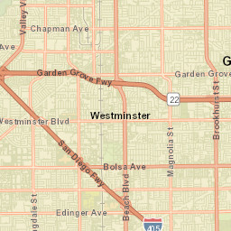 Midway City California Street Map