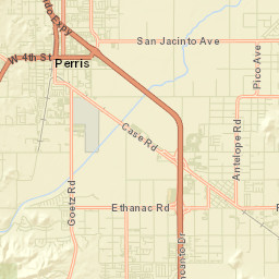 Perris California Street Map