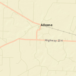 Alleene Arkansas Street Map