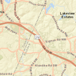 Lithonia Street Map