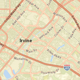 Irvine California Street Map
