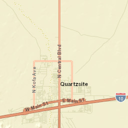 Quartzsite Arizona Street Map