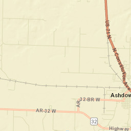Ashdown Arkansas Street Map