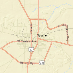 Warren Arkansas Street Map