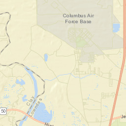 Columbus Air Force Base Street Map