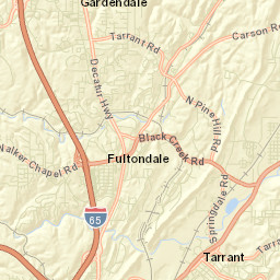 Oak Forest Alabama Street Map