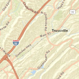 Queenstown Alabama Street Map