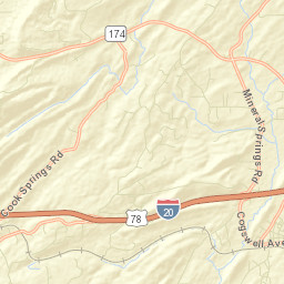 Cooks Springs Alabama Street Map