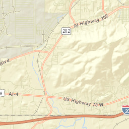 Burns Crossroad Alabama Street Map