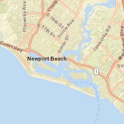 Newport Beach California Street Map