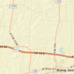Honey Grove Street Map