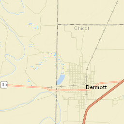 Dermott Arkansas Street Map