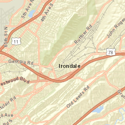 Central Highlands Alabama Street Map