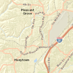 Harlem Heights Alabama Street Map