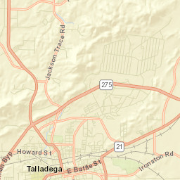 Talladega Alabama Street Map