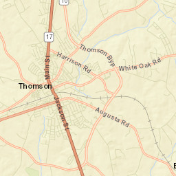 McDuffie County Street Map