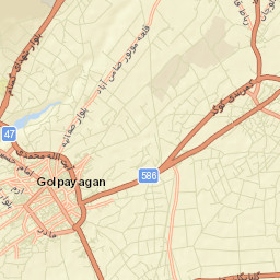 Golpayegan Street Map