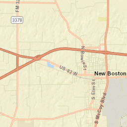 Bowie County Street Map