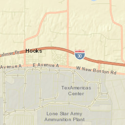 Interstate 30, Hooks, TX 75561, USA Street Map