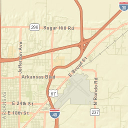 Texarkana Arkansas Street Map